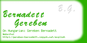 bernadett gereben business card